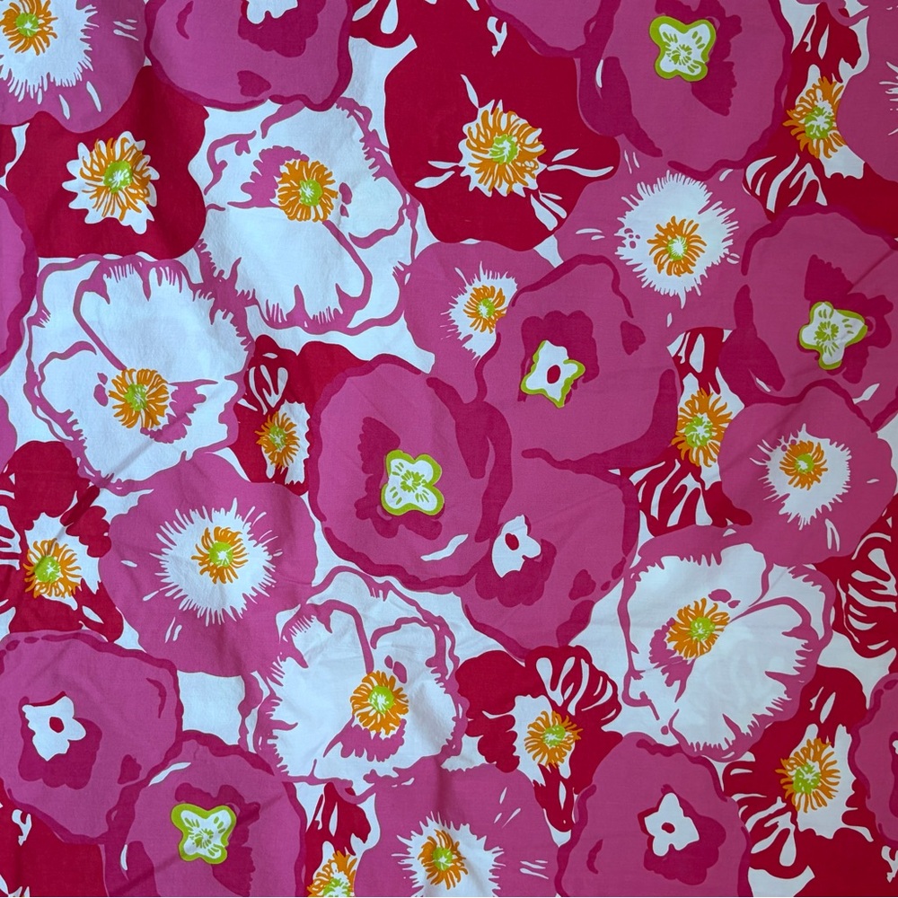 Lilly Pulitzer Garnet Hill Scarlet Begonias Tropical Floral Duvet Set Full/Queen - Picture 8 of 15